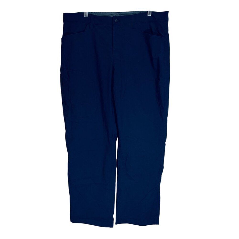Eddie Bauer Mens 36x30 Fleece Lined Tech Pants Navy Blue Winter Warm